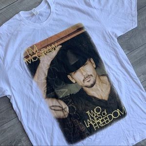 White Tim McGraw 2013 concert/tour series t-shirt